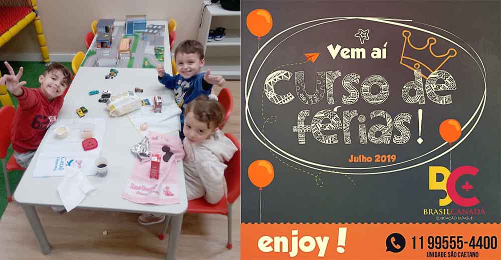 Brasil Canadá Educação Infantil Bilíngue inicia Curso de Férias de Lazer