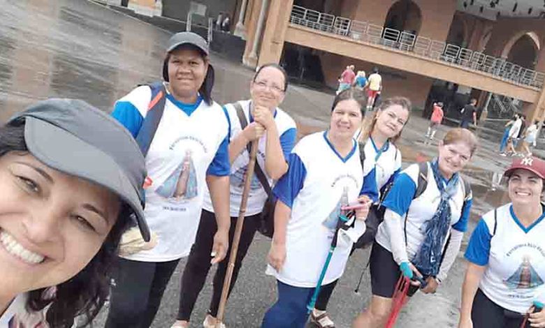 Peregrinas andam 200 quilômetros até Aparecida