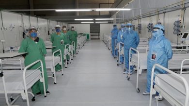 Hospital de campanha instalado no espaço do Ginásio Poliesportivo da UFABC, em Santo André