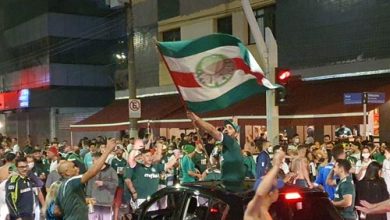 Torcedores do Palmeiras na Goiás campeão paulista de 2020