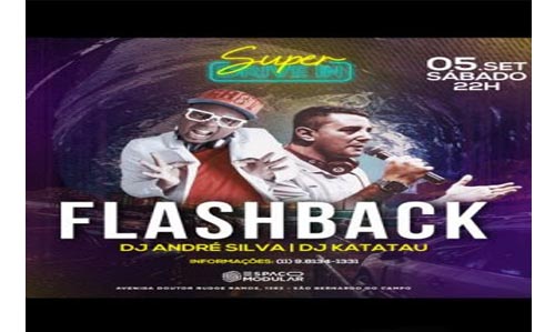 noite de flashback com os DJs André Silva e Katatau