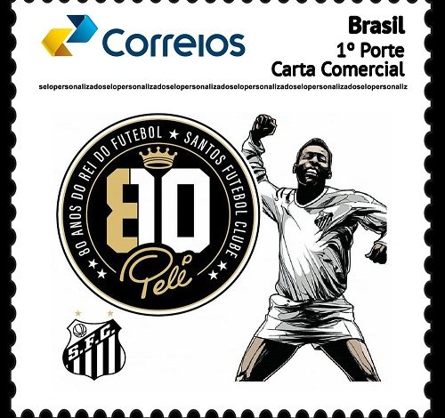 Selo e carimbo homenageiam 80 anos de Pelé