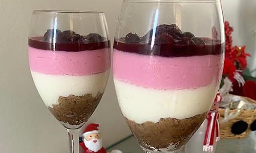 Cheesecake funcional de frutas vermelhas sem glúten