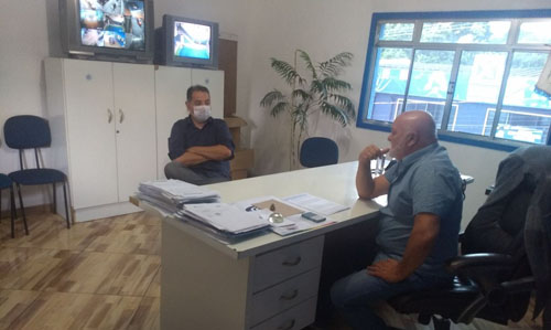 Prefeito Marcelo Lima com o presidente Jesomar Alves Lobo