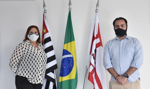 Vereador Pedrinho Botaro e secretária Silvia Prin Grecco
