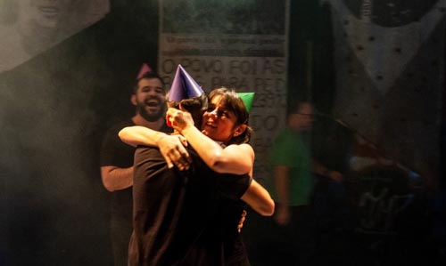 Gravação de Dois Pra Lá, Dois Pra Cá, Cia Grite de Teatro. Kleber di Lázzare