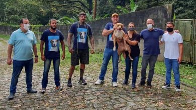 Equipe do projeto Pit's Ales com o vice-prefeito, Amigão D'orto, secretário de Saúde, Audrei Rocha e o protetor Marcus Leap