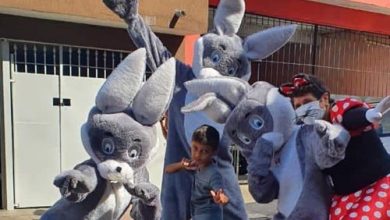 ação leva coelho da Páscoa e ovos de chocolate às comunidades