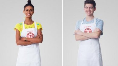 Daphne e Eduardo voltam ao MasterChef após seis anos. Crédito: Divulgação/Band