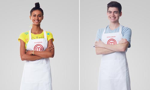 Daphne e Eduardo voltam ao MasterChef após seis anos. Crédito: Divulgação/Band