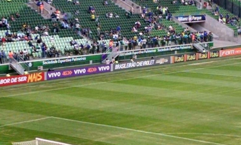 Exploração da publicidade das placas no Allianz Parque renderá ao clube R$ 315 milhões em cinco anos de contrato (Foto: Divulgação)