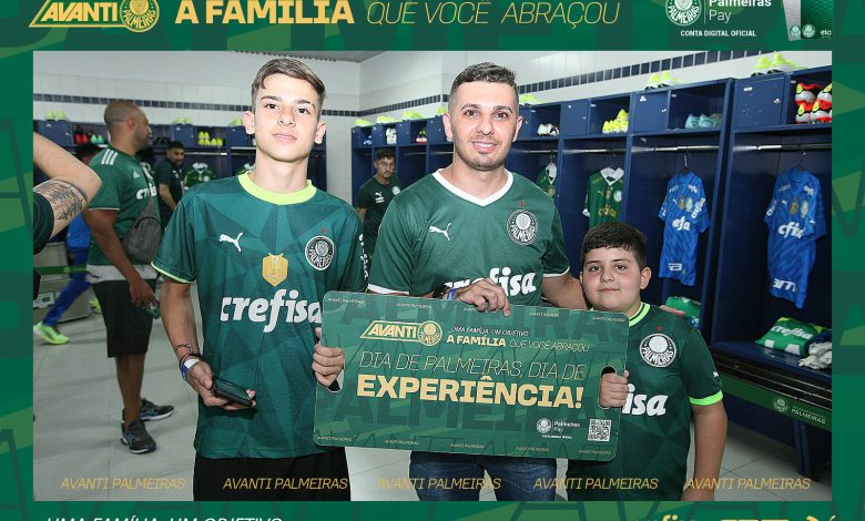 Entre as ações, programa de sócios-torcedores do Palmeiras leva as famílias para visitar aos bastidores do Clube – crédito: Foto: Mauricio Rito/Palmeiras