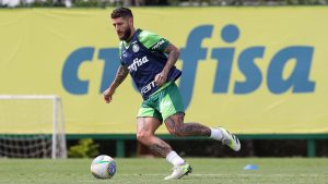 Zé Rafael, que foi poupado na Libertadores, pode surgir como opção entre os titulares - Crédito: Cesar Greco/Palmeiras/by Canon
