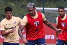 Elenco retornou de viagem pela Copa do Brasil e já treinou com foco no Brasileirão - Crédito: São Paulo Futebol Clube