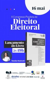 Lançamento do livro ocorrerá no dia 16, às 19h., na OAB/SP