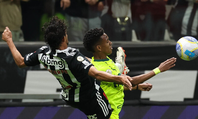 Estêvão brilha de novo, faz ótimo jogo, marca gol e ajuda o Palmeiras a golear o Galo - Crédito: Cesar Greco/Palmeiras/by Canon