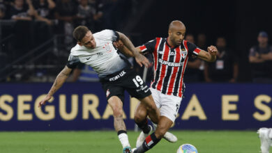 Lucas teve ótima atuação e foi o autor do primeiro gol do Majestoso logo aos três minutos de jogo - Créditos: Rubens Chiri/Saopaulofc.net