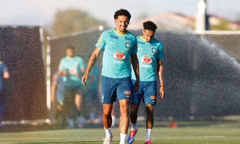 Zagueiro Marquinhos disse que seleção deve usar a climatização do estádio a seu favor - Créditos: Rafael Ribeiro/CBF