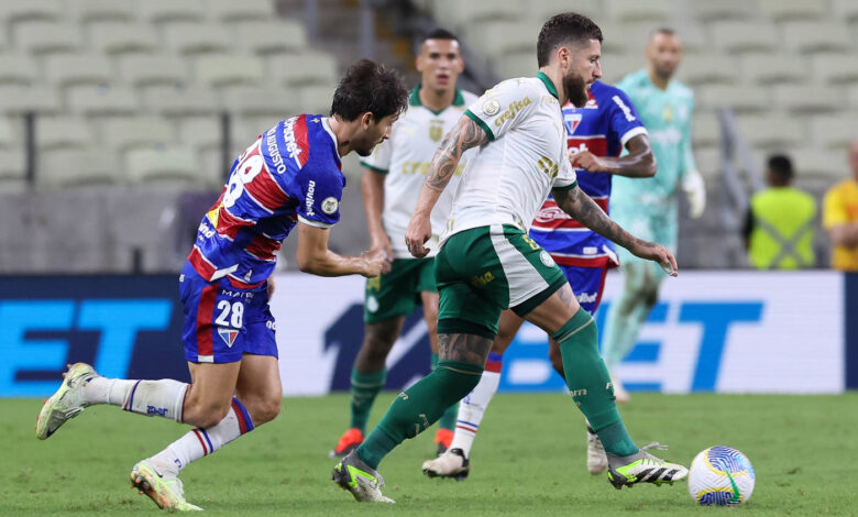 Palmeiras apático e com futebol pouco vistoso deixa escapar a liderança isolada do Nacional - Crédito: Cesar Greco/Palmeiras/by Canon