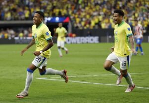 Savinho marca seu primeiro gol com a Seleção Canarinho - Créditos: Rafael Ribeiro / CBF