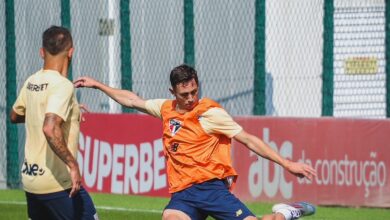 Elenco treina ainda hoje (20) no CT da Barra Funda antes de viajar a Brasília - Crédito: Erico Leonan / saopaulofc.net