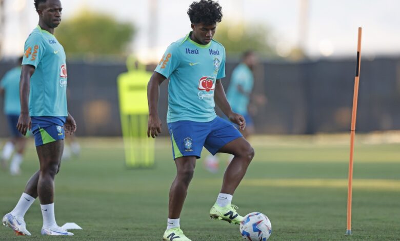Endrick será titular pela primeira vez na Seleção, substituindo Vini Jr. - Créditos: Rafael Ribeiro/CBF