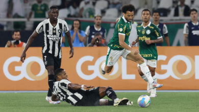 Felipe Anderson estreou com a camisa do Palmeiras e teve boa apresentação em campo - Crédito: Cesar Greco/Palmeiras/by Canon