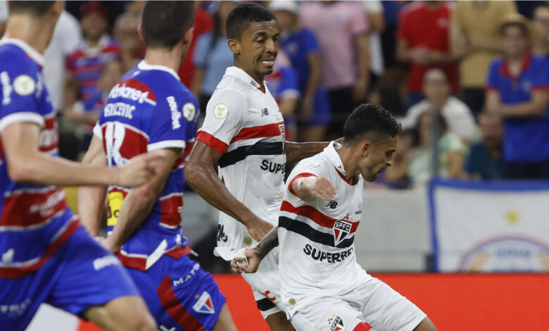 No último jogo, o Tricolor perdeu para o Fortaleza pelo Brasileirão por 1 a 0 - Crédito: Rubens Chiri/Saopaulofc.net