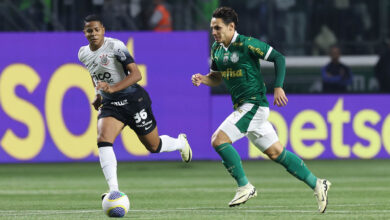 Mesmo com expulsão de Veiga, Palmeiras domina e vence o Derby no Allianz Parque - Crédito: Cesar Greco/Palmeiras/by Canon