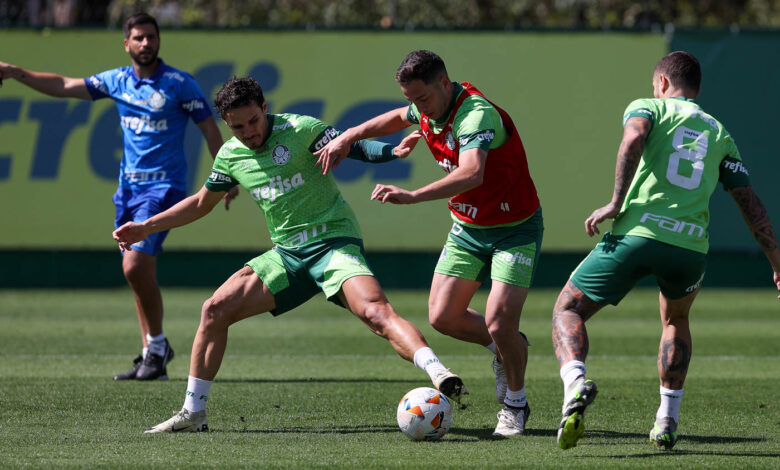 Elenco se reapresentou ontem (12) e já iniciou a preparação para as oitavas da Libertadores - Crédito: Cesar Greco/Palmeiras/by Canon