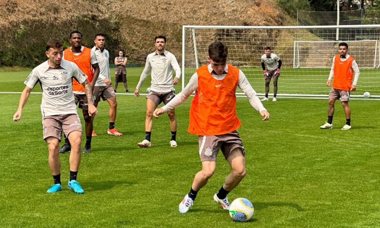 Elenco realizou o primeiro treino ainda em Caxias do Sul, no CT do Juventude - Crédito: Olavo Guerra/Agência Corinthians