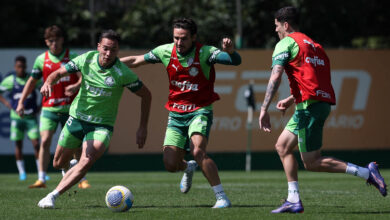 Elenco treinou atividades defensivas e ofensivas com foco no duelo com o Athletico-PR - Crédito: Cesar Greco/Palmeiras/by Canon