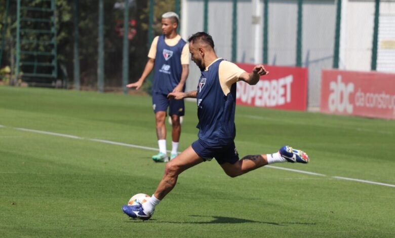 Elenco tem mais um treino hoje (21) pela manhã antes do duelo de amanhã (22) - Crédito: por São Paulo FC