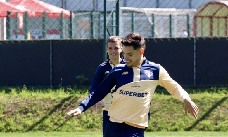Elenco finalizou preparação ontem (27) para o confronto com o Galo hoje (28) - Créditos: Pedro Guedes / saopaulofc