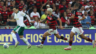 Palmeiras perde por dois gols e terá que tirar a diferença no jogo de volta semana que vem - Crédito: Greco/Palmeiras/by Canon