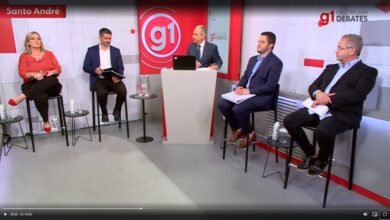 Gilvan se defende de ataques promovidos pelos adversários no debate do G1 - Crédito: Reprodução Internet