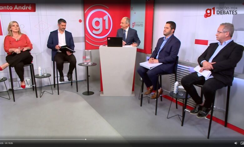 Gilvan se defende de ataques promovidos pelos adversários no debate do G1 - Crédito: Reprodução Internet