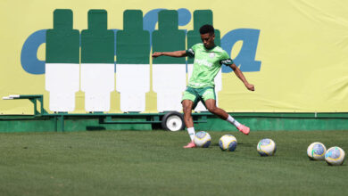 Jovem revelação voltou da Seleção e já treinou, mas à parte do grupo, com trabalho de regeneração - Crédito: Cesar Greco/Palmeiras/by Canon
