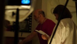 O diretor Vicentini Gomez e a preparadora de elenco, Vera Barbosa
