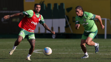Dudu treina forte e pode ser utilizado como titular no Derby de segunda-feira (04) - Crédito: Cesar Greco/Palmeiras/by Canon
