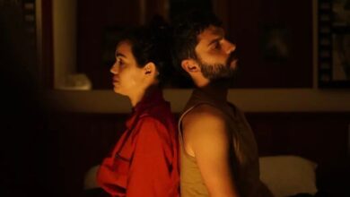 Rachel Golassi e Rodrigo Dourado em atuação no curta metragem Encontro Inoportuno