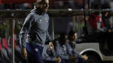 Argentino Luis Zubeldía tem tudo para permanecer por mais uma temporada e com uma vaga na Libertadores - Crédito: Rubens Chiri / São Paulo FC