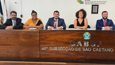 Nova diretoria: Dr. João Paulo Tavares, Drª. Elisabete da Silva Montesano, Dr. João Paulo Borges Chagas, Drª. Mariane Fernandes e o Dr. Francisco Verrone