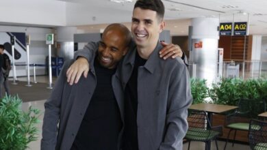 Lucas Moura e Oscar se encontram e já estão na Terra do Tio Sam - Crédito: SPFC