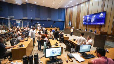Em votação na Câmara, vereadores decidem de forma unânime o retorno do município ao Consórcio - Crédito: Gabriel Inamine/PMSBC